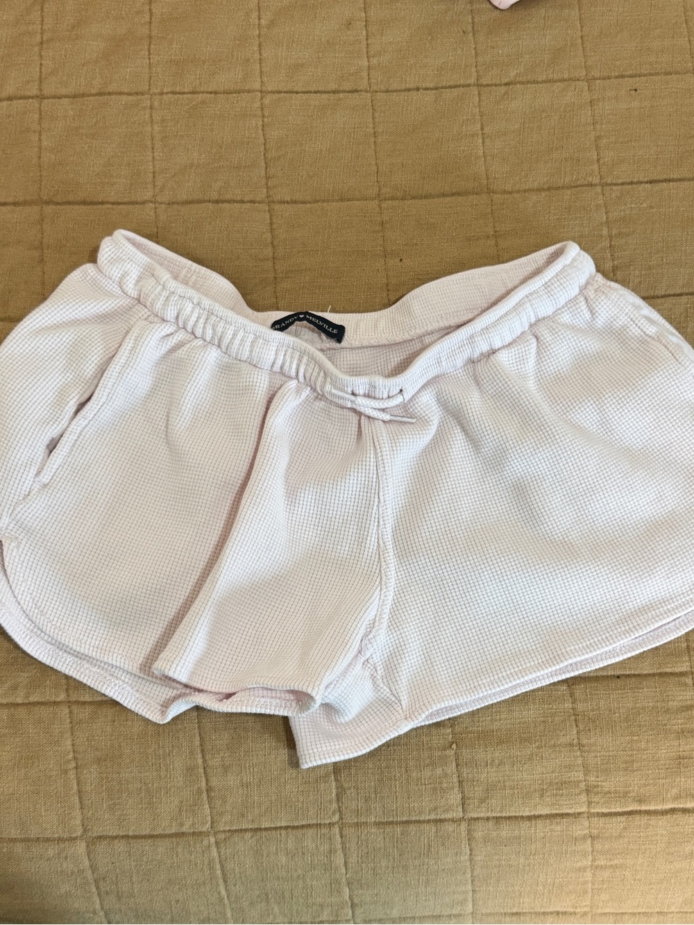 Brandy Melville thermal baby pink shorts